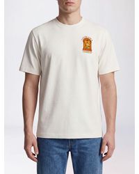 CASABLANCA - Graphic Print Organic Cotton Crew-Neck T-Shirt - Lyst