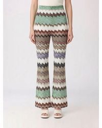 Missoni - Viscose Lurex Trousers With Zig-Zag Motif - Lyst