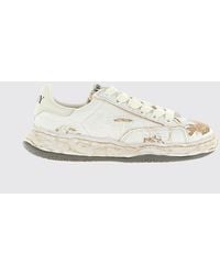 Maison Mihara Yasuhiro - Charles Distressed Cotton Canvas Sneakers - Lyst