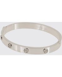 Tory Burch - Miller Double T Logo Bangle Bracelet - Lyst