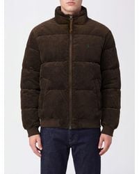 Polo Ralph Lauren - Quilted Corduroy Puffer Jacket With High Neck And Logo - Lyst