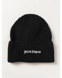 Palm Angels - Ribbed Polyester Beanie Hat With Cuffed Hem And Logo - Lyst
