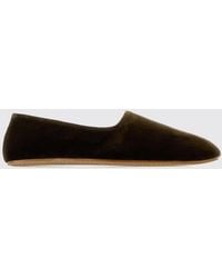 The Row - Ponti Velvet Ballerina Flats - Lyst