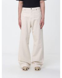 Valentino - Cotton Denim Wide Leg Jeans - Lyst