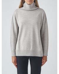 Max Mara - Dropped Shoulder Virgin Wool Turtleneck Jumper - Lyst
