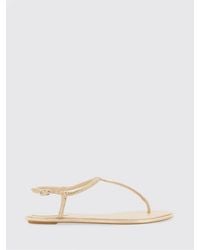 Rene Caovilla - Diana Nappa Leather Sandals With Rhinestones - Lyst