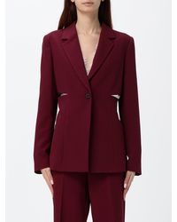 Twinset - Single-Breasted Crêpe Blazer With Cut-Out Detail And Rever Collar - Lyst