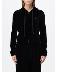Dolce & Gabbana - Dolce &Amp Gabbana Velvet Hoodie With Zip Closure And Embroidered Logo For A Sporty Look - Lyst