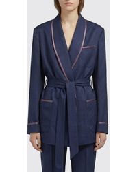 Maison Margiela - Virgin Wool Blend Robe Jacket - Lyst