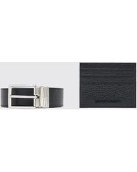 Emporio Armani - Leather Gift Box With Reversible Belt And Wallet - Lyst