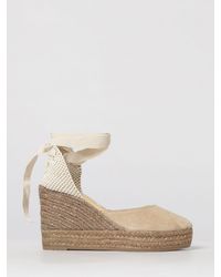 Manebí - Suede And Canvas Wedge Espadrilles - Lyst