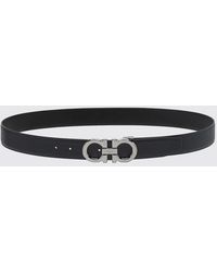 Ferragamo - Gancini Reversible Calfskin Leather Belt With Logo Buckle - Lyst