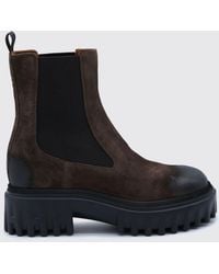 Hogan - H700 Suede Leather Chelsea Boots With Low Heel - Lyst
