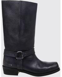 Golden Goose - Square Toe Leather Western Boots With A Low Cuban Heel - Lyst