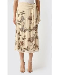 Maliparmi - Viscose Skirt With Embroidery - Lyst