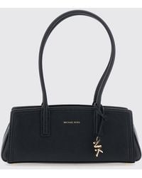 Michael Kors - Laila Grained Leather Shoulder Bag With Double Handle And Logo Charm - Lyst