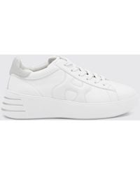 Hogan - Rebel H562 Calfskin Leather Platform Sneakers With Logo - Lyst