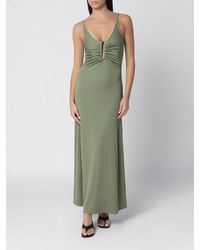 Christopher Esber - Long Plunging V-Neck Sheath Dress - Lyst