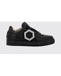 Philipp Plein - Smooth Leather Low-Top Trainers With Jewelled Buckle - Lyst