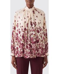 F.R.S For Restless Sleepers - Floral Print Viscose Pussy-Bow Blouse - Lyst