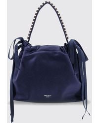 Jimmy Choo - Mini Satin Bucket Bag With Jewelled Handle - Lyst