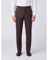 Lardini - Slim Fit Virgin Wool Tailored Trousers With Off-Centre Closure - Lyst