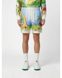 CASABLANCA - Silk Shorts - Lyst