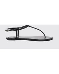 Rene Caovilla - Diana Nappa Leather Sandals With Rhinestones - Lyst