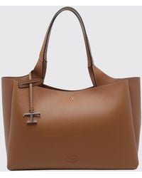 Tod's - Medium Hammered Leather Shoulder Bag With Hook Closure - Lyst