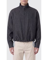 Fendi - Linen Cotton And Silk Bomber Jacket - Lyst