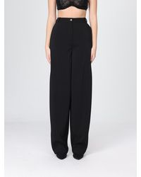 Elisabetta Franchi - Wide Leg Crêpe Trousers - Lyst