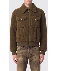 DSquared² - Shearling Bomber Jacket With Classic Collar And Patch Pockets - Lyst