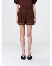 Twinset - Cotton Shorts With Belt - Lyst