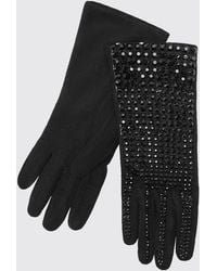 Philipp Plein - Suede Gloves With Crystals - Lyst