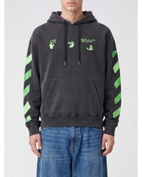 Off-White c/o Virgil Abloh - Relaxed Fit Cotton Hoodie With Arrow Print - Lyst