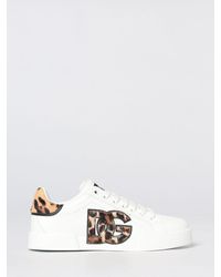 Dolce & Gabbana - Dolce &Amp Gabbana Portofino Leather And Animalier Pony Skin Sneakers - Lyst