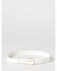 Pinko - Round Enamel Leather Belt - Lyst
