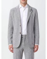 Lardini - Single-Breasted Pure Cashmere Blazer With Patch Pockets And Notch Lapels - Lyst