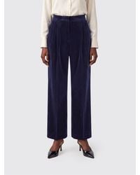 Jil Sander - Wide-Leg Pleated Velvet Tailored Trousers - Lyst