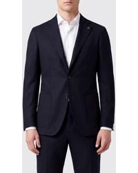 Tagliatore - Single-Breasted Wool Blazer With Peak Lapels And Patch Pockets - Lyst