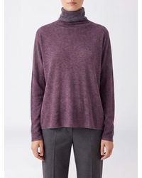 Avant Toi - Wool And Cashmere Blend Turtleneck Jumper With Long Sleeves And Ribbed Trims - Lyst