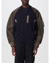 Sacai - Cotton Blend Cardigan - Lyst