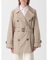 Max Mara - The Cube Double Breasted Cotton Trench Coat Max Mara - Lyst