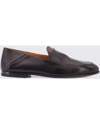 Tod's - Flat Smooth Leather Loafers With Metallic Logo - Lyst