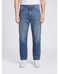 Maison Margiela - Straight Fit Abstract Print Cotton Denim Jeans - Lyst