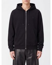 MM6 by Maison Margiela - Cotton Zip-Up Hoodie With Tonal Logo - Lyst