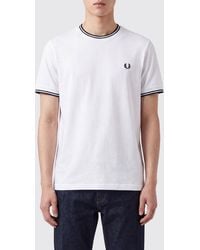 Fred Perry - Cotton T-Shirt With Logo - Lyst