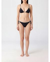 Iv.am - Lory Triangle Bikini With Two-Tone Abstract Print And Tie Fastening - Lyst