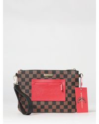 Sprayground - Saffiano Coated Cotton Pouch With Check Pattern - Lyst