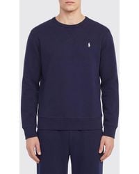 Polo Ralph Lauren - Cotton Blend Crew-Neck Sweatshirt With Logo - Lyst